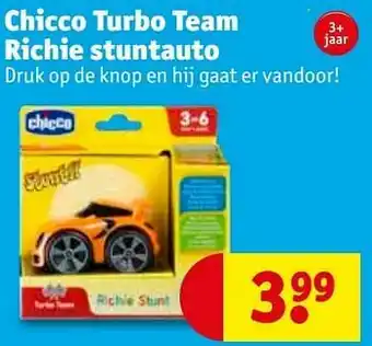Kruidvat Chicco turbo team richie stuntauto aanbieding