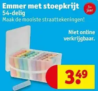 Emmer met stoepkrijt