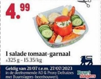 Buurtslagers Salade tomaat-garnaal aanbieding