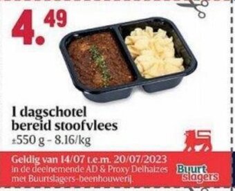 Dagschotel bereid stoofvlees