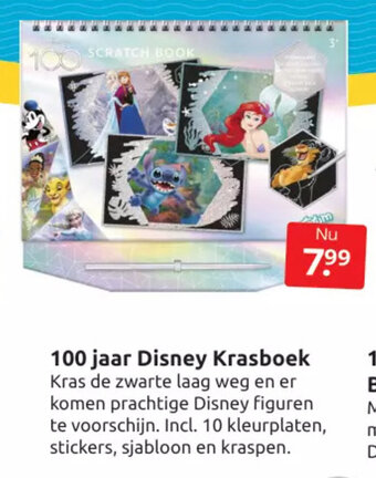 Boekenvoordeel 100 jaar Disney Krasboek aanbieding