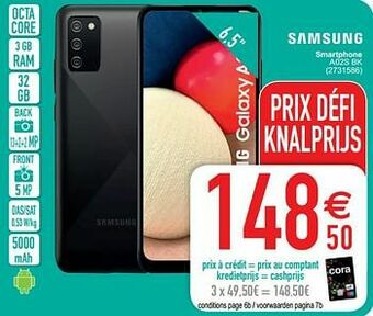 Cora Samsung smartphone a02s bk aanbieding