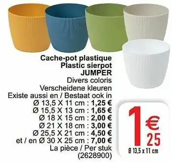 Cora Cache-pot plastique plastic sierpot jumper aanbieding
