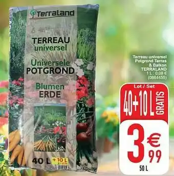 Cora Terreau universel potgrond terras + balkon terraland aanbieding