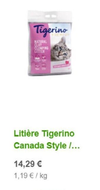 Zooplus Litière Tigerino Canada Style /... aanbieding