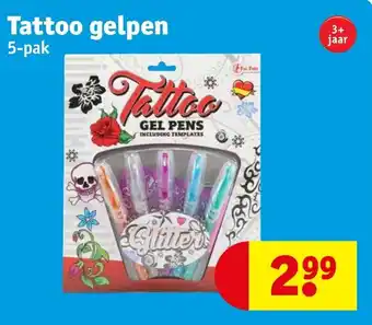 Kruidvat Tattoo gelpen 5-pak aanbieding