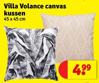 Kruidvat Villa Volance canvas kussen 45 x 45 cm aanbieding