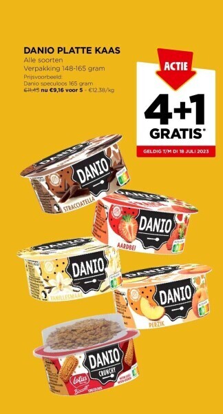 Jumbo Danio platte kaas aanbieding