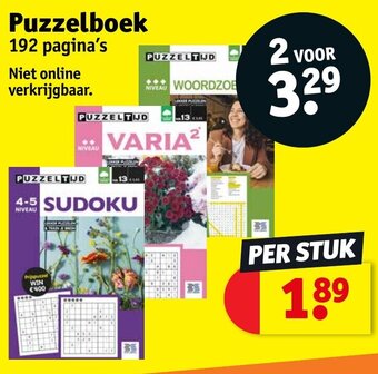 Kruidvat Puzzelboek 192 pagina's aanbieding