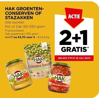 Jumbo Hak groentenconserven of stazakken aanbieding