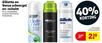 Kruidvat Gillette en Venus scheergel en -schuim aanbieding