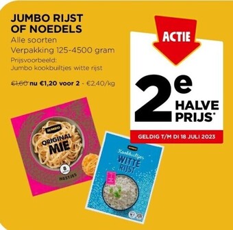 Jumbo Jumbo rijst of noedels aanbieding