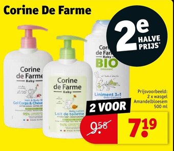 Kruidvat Corine De Farme, Prijsvoorbeeld: 2 x wasgel Amandelbloesem 500 ml aanbieding