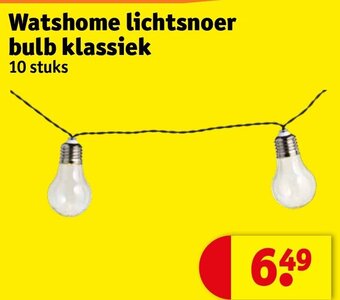Kruidvat Watshome lichtsnoer bulb klassiek 10 stuks aanbieding