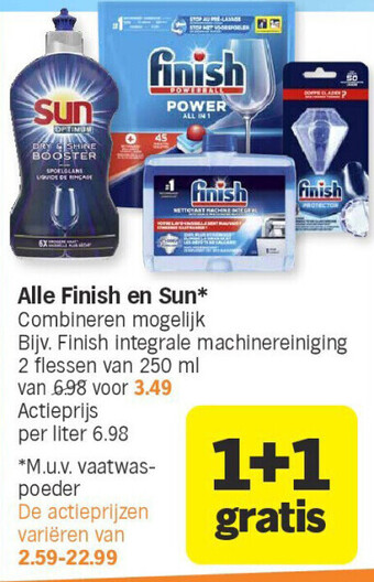 Albert Heijn Alle finish en sun aanbieding