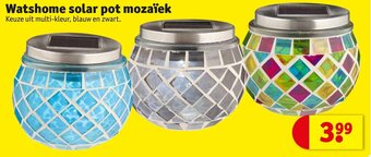 Kruidvat Watshome solar pot mozaïek Keuze uit multi-kleur, blauw en zwart. aanbieding