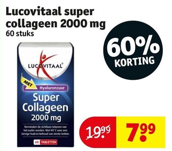 Kruidvat Lucovitaal super collageen 2000 mg, 60 stuks aanbieding