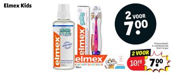 Kruidvat Elmex Kids Prijsvoorbeeld: 2 x tandenborstel Kind 3-6 jaar aanbieding