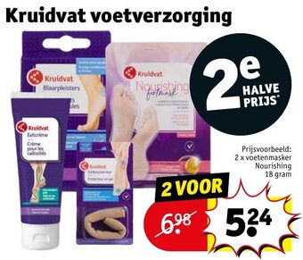Kruidvat Kruidvat voetverzorging Prijsvoorbeeld: 2 x voetenmasker Nourishing 18 gram aanbieding