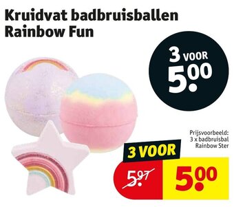Kruidvat badbruisballen Rainbow Fun Prijsvoorbeeld: badbruisbal Rainbow Ster