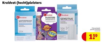 Kruidvat Kruidvat (hecht)pleisters, pleisters Sensitive 1 m x 6 cm aanbieding