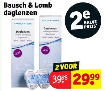 Kruidvat Bausch & Lomb daglenzen aanbieding