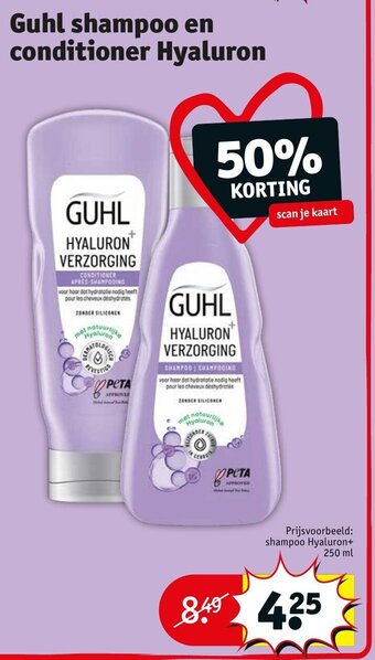 Kruidvat Guhl shampoo en conditioner Hyaluron aanbieding