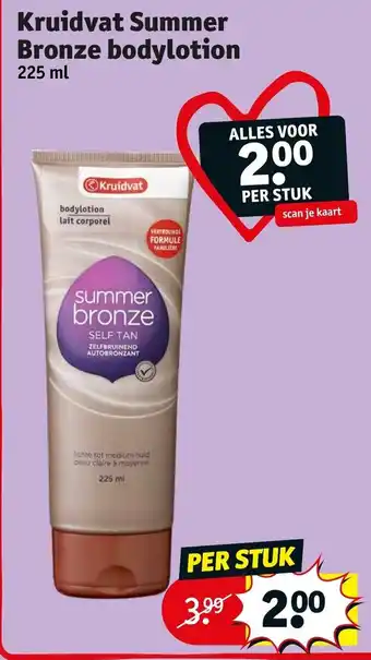 Kruidvat Kruidvat Summer Bronze bodylotion 225 mL aanbieding