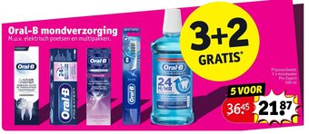 Kruidvat Oral-B mondverzorging Prijsvoorbeeld: 5 x mondwater Pro-Expert 500 ml aanbieding