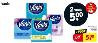 Vania, Prijsvoorbeeld: 2 x Maxi Nacht verbanden 12 stuks