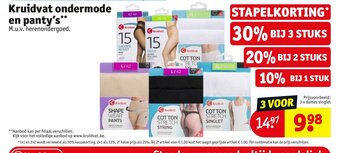 Kruidvat Kruidvat ondermode en panty's**, Prijsvoorbeeld: 3 x dames singlet aanbieding