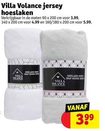 Kruidvat Villa Volance jersey hoeslaken, Verkrijgbaar in de maten 90 x 200 cm aanbieding