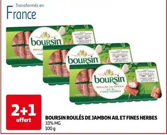 BOURSIN ROULÉS DE JAMBON AIL ET FINES HERBES 100 g