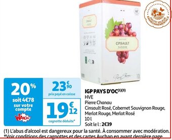 Auchan IGP PAYS D'OC aanbieding