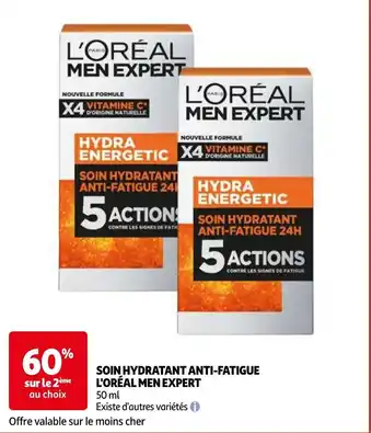 Auchan SOIN HYDRATANT ANTI-FATIGUE L'ORÉAL MEN EXPERT aanbieding