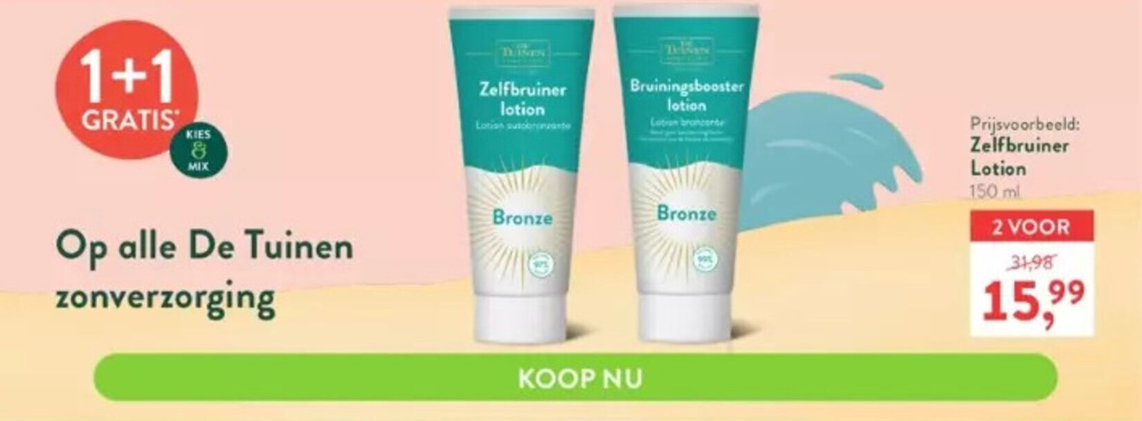 Zelfbruiner Lotion 150 ml promotie bij Holland & Barrett