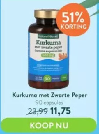 Holland & Barrett Kurkuma met Zwarte Peper aanbieding