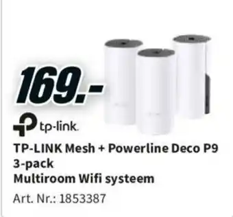 TP-Link Mesh + Powerline Deco P9 3-pack Multiroom Wifi systeem