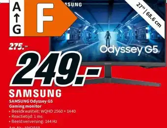 MediaMarkt Samsung Odyssey G5 Gaming monitor 27" aanbieding