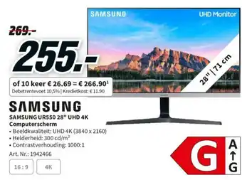 Samsung UR550 28" UHD 4K Computerscherm 28"