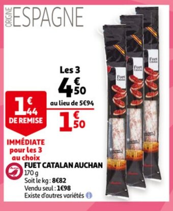 Auchan Fuet Catalan Auchan aanbieding