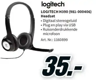 MediaMarkt Logitech H390 (981-000406) Headset aanbieding