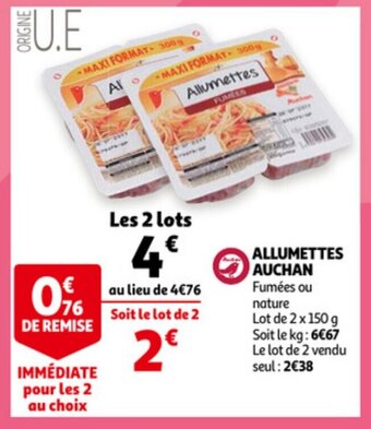 Auchan Allumettes Auchan aanbieding