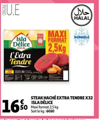 Auchan Steak Haché Extra Tendre X32 Isla Délice aanbieding