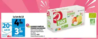 Auchan Gourdes Purée De Pommes Auchan Bio aanbieding
