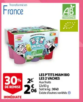 Les P'Tits Miam Bio Les 2 Vaches