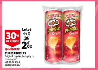 Auchan Tuiles Pringles aanbieding