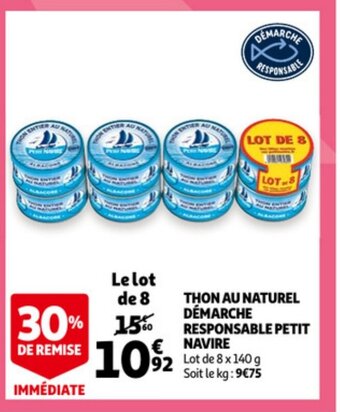 Auchan Thon Au Naturel Démarche Responsable Petit Navire aanbieding