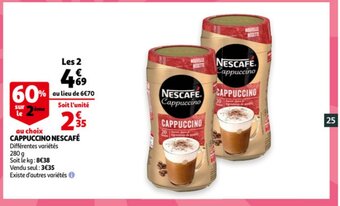 Auchan Cappuccino Nescafé aanbieding