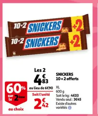 Snickers 10+2 offerts